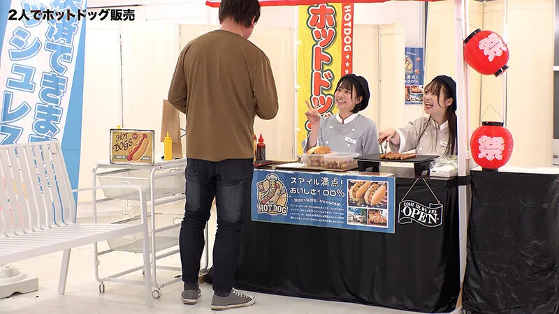 人気 AV 女優が挑戦！イカサレ屋台の中で 潮吹きながらホットドッグ売ってください！天馬ゆい 赤名いと
