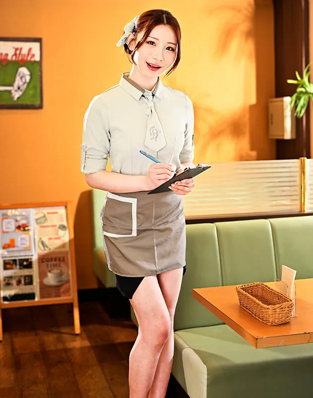 はたらく女子のベロチュー着衣SEX、フィニッシュは制服にぶっかけ!