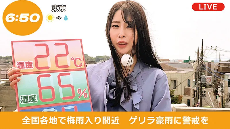 お天気お姉さん中継レポート狩り 汚された朝の顔 地方局美人キャスター4名