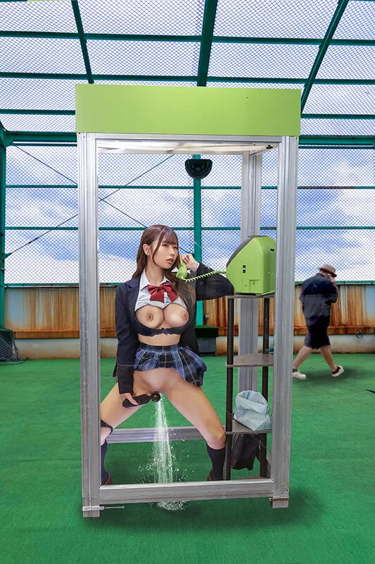 公衆電話ボックス360度 顔面最強美乳J〇きき乳首チャレンジ