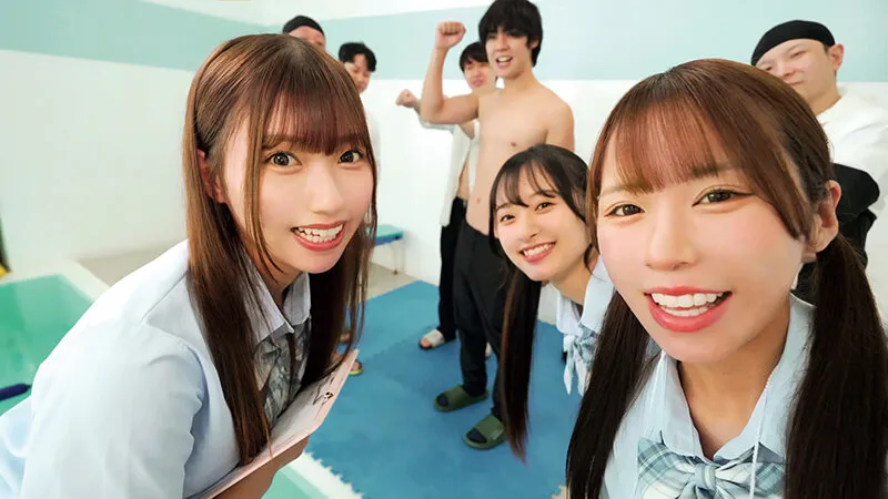 誰にでも股を開く水泳部のヤリマン女子マネージャーたちに全身ぶっかけ42発！！スク水のままいつでもどこでもヤリまくり即ハメ乱交合宿