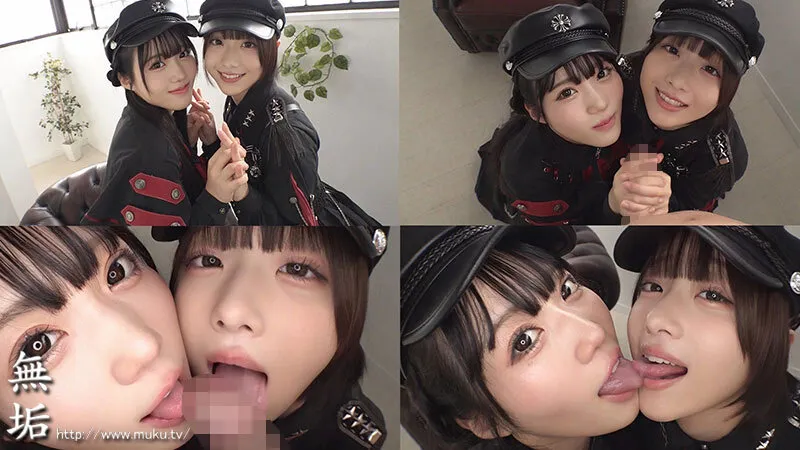 新気鋭ロ●ータ服の仲良し2人組。百合に挟まり乱れさせる発情オフパコ着衣交尾。 有馬美玖 小島みこ