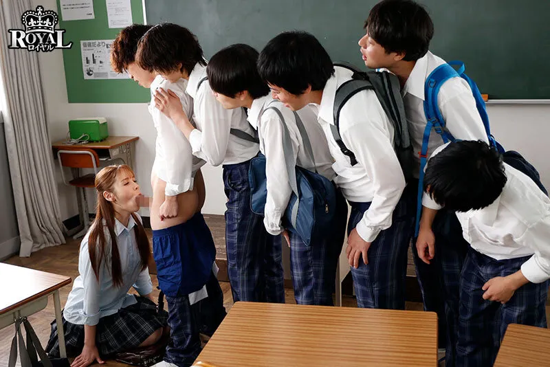 発情したら校内ドコでも強●中出し！！田舎の男子生徒99％学校で思春期チ●ポを喰い散らかすドスケベ淫乱転校生 天音ミシェル